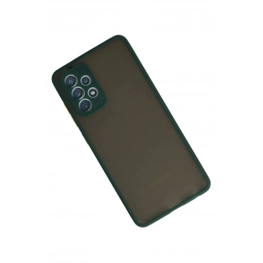 Mey İthalat®  Samsung Galaxy A72 Kılıf Montreal Silikon Kapak - Koyu Yeşil