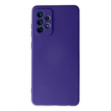 Mey İthalat®  Samsung Galaxy A72 Kılıf Nano içi Kadife Silikon - Mor