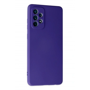 Mey İthalat®  Samsung Galaxy A72 Kılıf Nano içi Kadife Silikon - Mor
