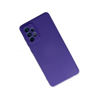 Mey İthalat®  Samsung Galaxy A72 Kılıf Nano içi Kadife Silikon - Mor