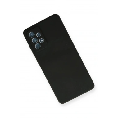 Mey İthalat®  Samsung Galaxy A72 Kılıf Nano içi Kadife Silikon - Siyah