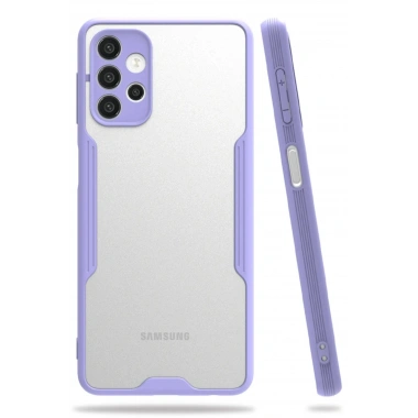 Mey İthalat®  Samsung Galaxy A72 Kılıf Platin Silikon - Lila
