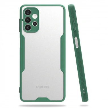 Mey İthalat®  Samsung Galaxy A72 Kılıf Platin Silikon - Yeşil