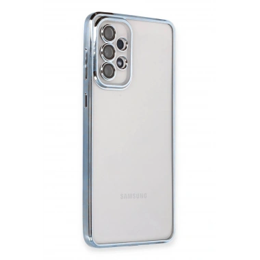 Mey İthalat®  Samsung Galaxy A73 5G Kılıf  Lensli Silikon - Açık Mavi