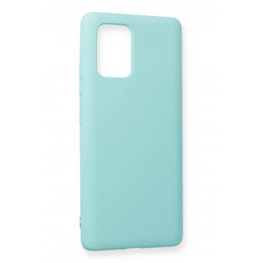 Mey İthalat®  Samsung Galaxy A91 / S10 Lite Kılıf Nano içi Kadife Silikon - Turkuaz