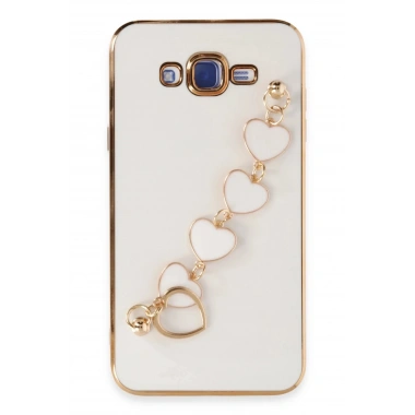 Mey İthalat® Samsung Galaxy J7 Kılıf Esila Silikon - Beyaz