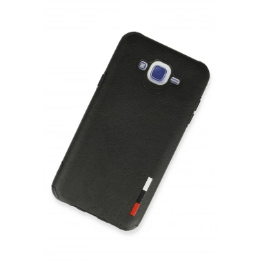 Mey İthalat® Samsung Galaxy J7 Kılıf Loop Deri Silikon - Siyah
