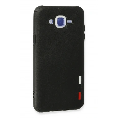 Mey İthalat® Samsung Galaxy J7 Kılıf Loop Deri Silikon - Siyah
