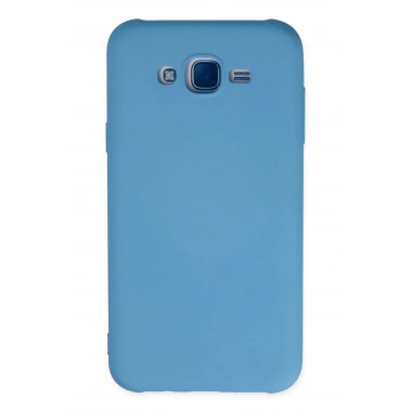 Mey İthalat®  Samsung Galaxy J7 Kılıf Nano içi Kadife Silikon - Mavi