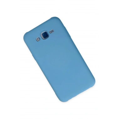 Mey İthalat®  Samsung Galaxy J7 Kılıf Nano içi Kadife Silikon - Mavi