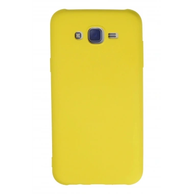 Mey İthalat®  Samsung Galaxy J7 Kılıf Nano içi Kadife Silikon - Sarı