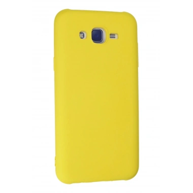 Mey İthalat®  Samsung Galaxy J7 Kılıf Nano içi Kadife Silikon - Sarı