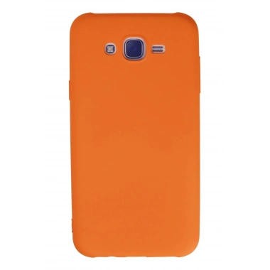 Mey İthalat®  Samsung Galaxy J7 Kılıf Nano içi Kadife Silikon - Turuncu