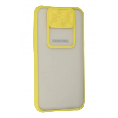 Mey İthalat® Samsung Galaxy J7 Kılıf Palm Buzlu Kamera Sürgülü Silikon - Sarı