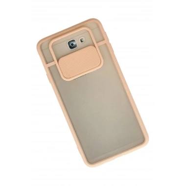 Mey İthalat® Samsung Galaxy J7 Prime Kılıf Palm Buzlu Kamera Sürgülü Silikon - Pembe