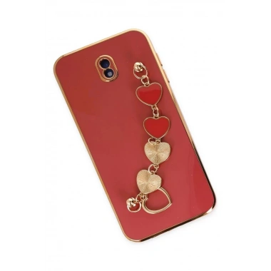 Mey İthalat®  Samsung Galaxy J7 Pro / J730 Kılıf Esila Silikon - Kırmızı
