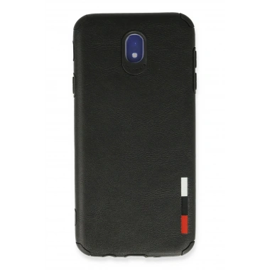 Mey İthalat® Samsung Galaxy J7 Pro / J730 Kılıf Loop Deri Silikon - Siyah