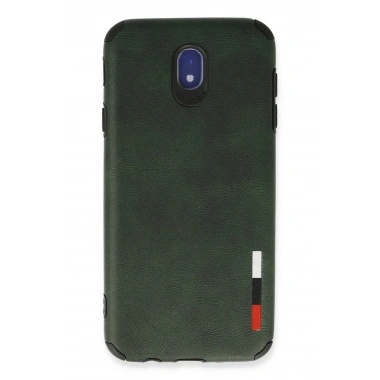 Mey İthalat® Samsung Galaxy J7 Pro / J730 Kılıf Loop Deri Silikon - Yeşil