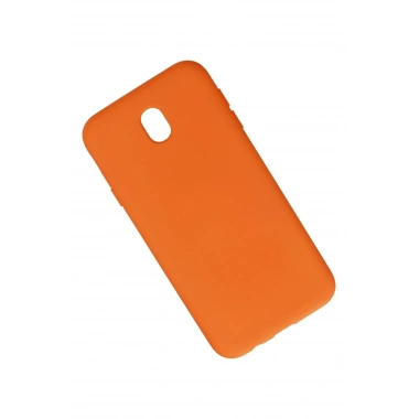 Mey İthalat®  Samsung Galaxy J7 Pro / J730 Kılıf Nano içi Kadife Silikon - Turuncu
