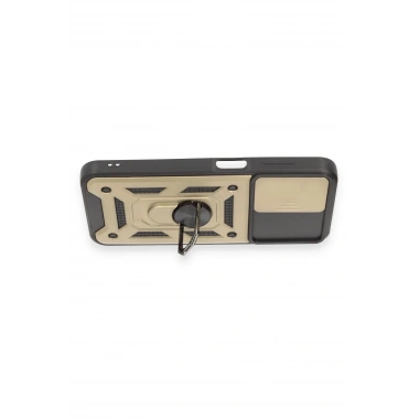 Mey İthalat®  Samsung Galaxy M14 5G Kılıf Pars Lens Yüzüklü Silikon - Gold
