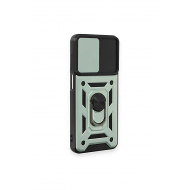 Mey İthalat®  Samsung Galaxy M14 5G Kılıf Pars Lens Yüzüklü Silikon - Yeşil