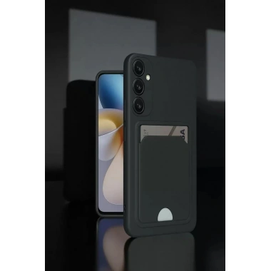Mey İthalat®  Samsung Galaxy M15 Kelvin Kartvizitli Silikon - Koyu Yeşil