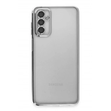 Mey İthalat®  Samsung Galaxy M23 Kılıf  Lensli Silikon - Gümüş
