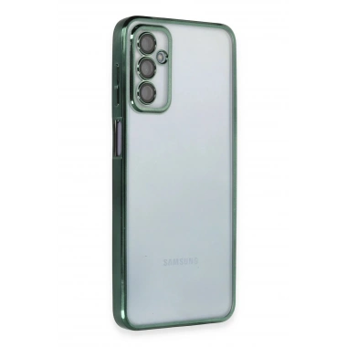 Mey İthalat®  Samsung Galaxy M23 Kılıf  Lensli Silikon - Yeşil