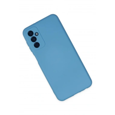 Mey İthalat®  Samsung Galaxy M23 Kılıf Nano içi Kadife Silikon - Mavi