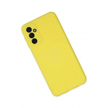 Mey İthalat®  Samsung Galaxy M23 Kılıf Nano içi Kadife Silikon - Sarı