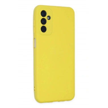 Mey İthalat®  Samsung Galaxy M23 Kılıf Nano içi Kadife Silikon - Sarı