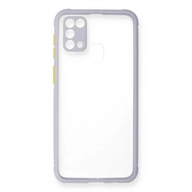 Mey İthalat® Samsung Galaxy M31 Kılıf Miami Şeffaf Silikon - Lila