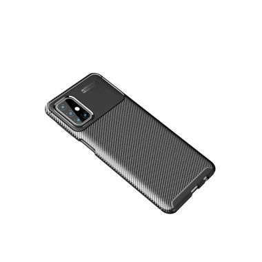 Mey İthalat®  Samsung Galaxy M31S Kılıf Auto Focus Karbon Kapak - Siyah