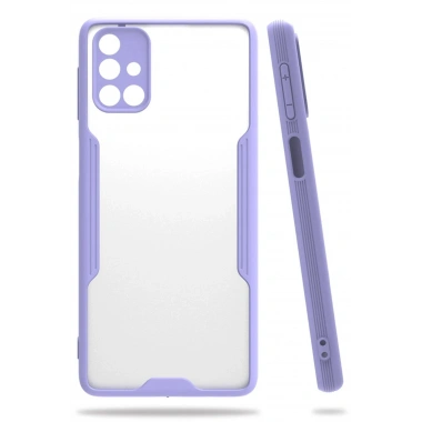 Mey İthalat®  Samsung Galaxy M31S Kılıf Platin Silikon - Lila