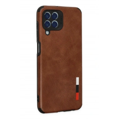 Mey İthalat® Samsung Galaxy M33 Kılıf Loop Deri Silikon - Kahverengi