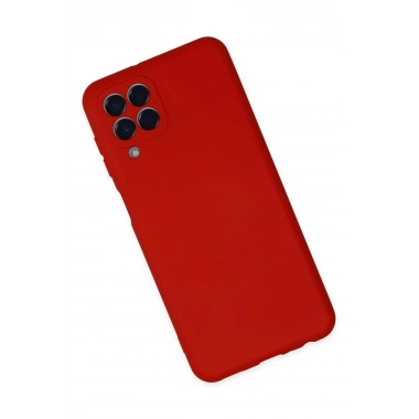 Mey İthalat®  Samsung Galaxy M33 Kılıf Nano içi Kadife Silikon - Kırmızı
