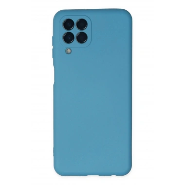 Mey İthalat®  Samsung Galaxy M33 Kılıf Nano içi Kadife Silikon - Mavi