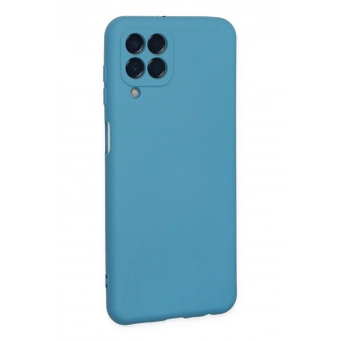 Mey İthalat®  Samsung Galaxy M33 Kılıf Nano içi Kadife Silikon - Mavi