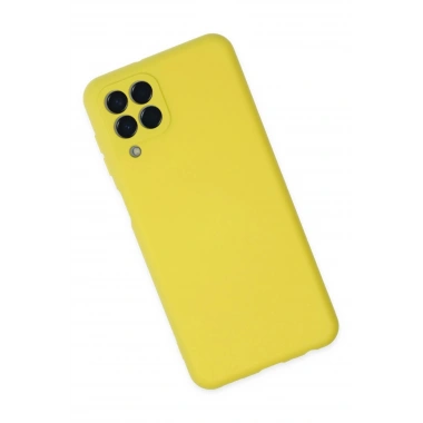 Mey İthalat®  Samsung Galaxy M33 Kılıf Nano içi Kadife Silikon - Sarı