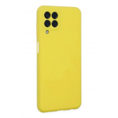 Mey İthalat®  Samsung Galaxy M33 Kılıf Nano içi Kadife Silikon - Sarı