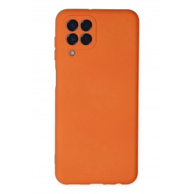 Mey İthalat®  Samsung Galaxy M33 Kılıf Nano içi Kadife Silikon - Turuncu