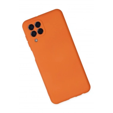 Mey İthalat®  Samsung Galaxy M33 Kılıf Nano içi Kadife Silikon - Turuncu