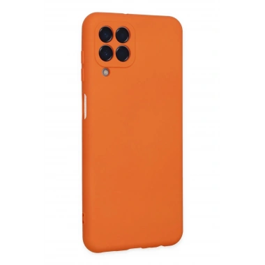 Mey İthalat®  Samsung Galaxy M33 Kılıf Nano içi Kadife Silikon - Turuncu