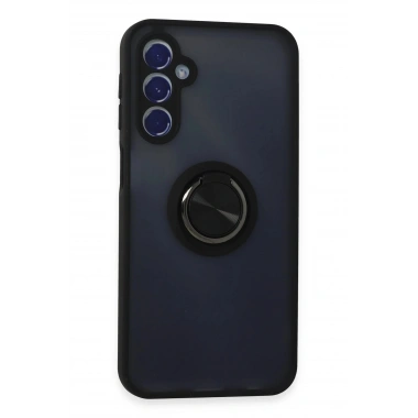 Mey İthalat®  Samsung Galaxy M34 5G Kılıf Montreal Yüzüklü Silikon Kapak - Siyah