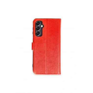 Mey İthalat®  Samsung Galaxy M34 5G Kılıf Trend S Plus Kapaklı Kılıf - Kırmızı