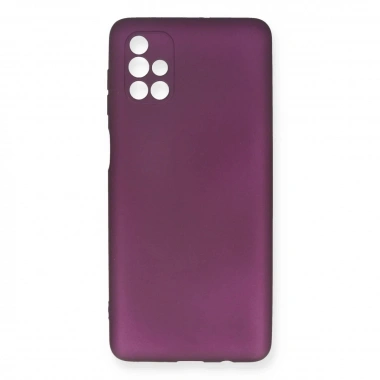 Mey İthalat®  Samsung Galaxy M51 Kılıf First Silikon - Mürdüm