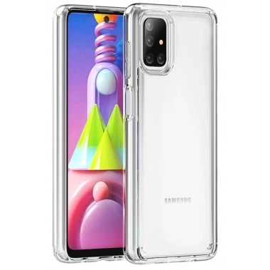 Mey İthalat®  Samsung Galaxy M51 Kılıf Lüx Şeffaf Silikon