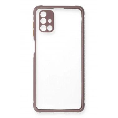 Mey İthalat®  Samsung Galaxy M51 Kılıf Miami Şeffaf Silikon - Açık Mor