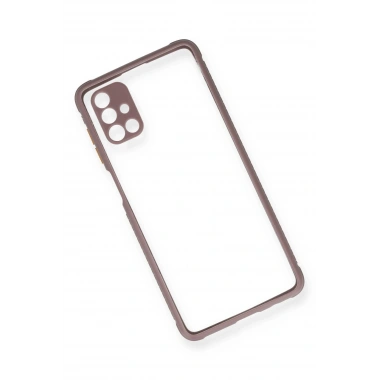 Mey İthalat®  Samsung Galaxy M51 Kılıf Miami Şeffaf Silikon - Açık Mor