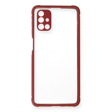 Mey İthalat® Samsung Galaxy M51 Kılıf Miami Şeffaf Silikon - Fuşya